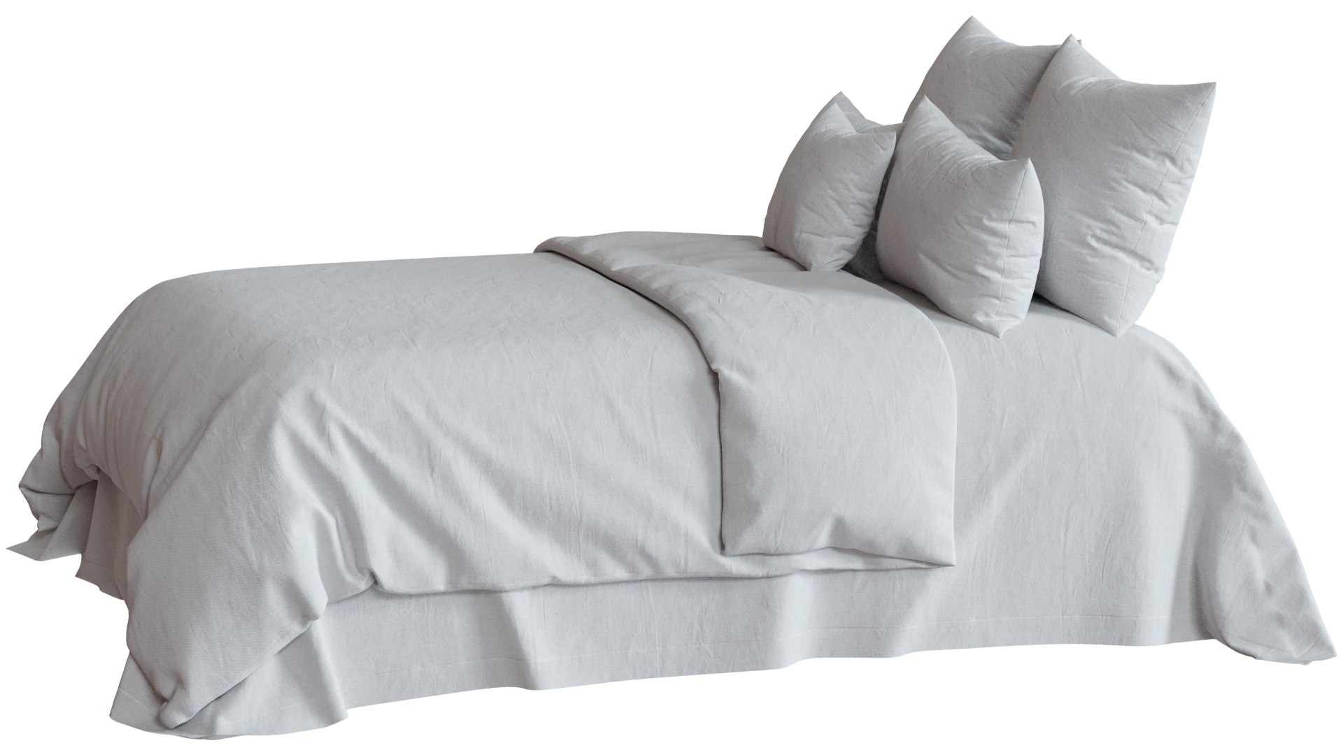 White Linens 3D Model - TurboSquid 1846398