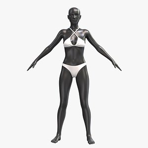 Bikini Set 01 Mannequin Female 001 Pose 01 3D model