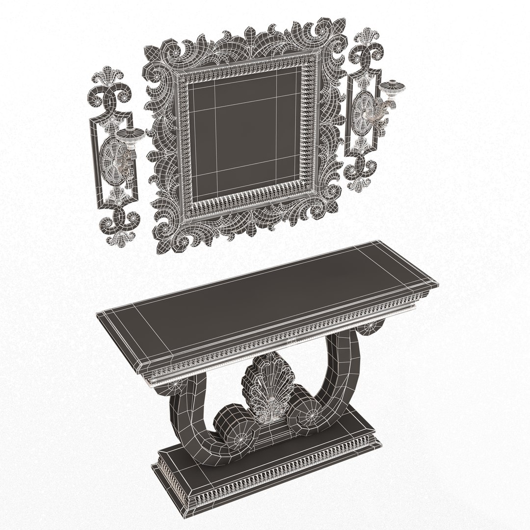 3D Classic Console Table 010 Model - TurboSquid 2326281