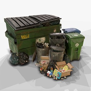 3D pack urban trash 3 model