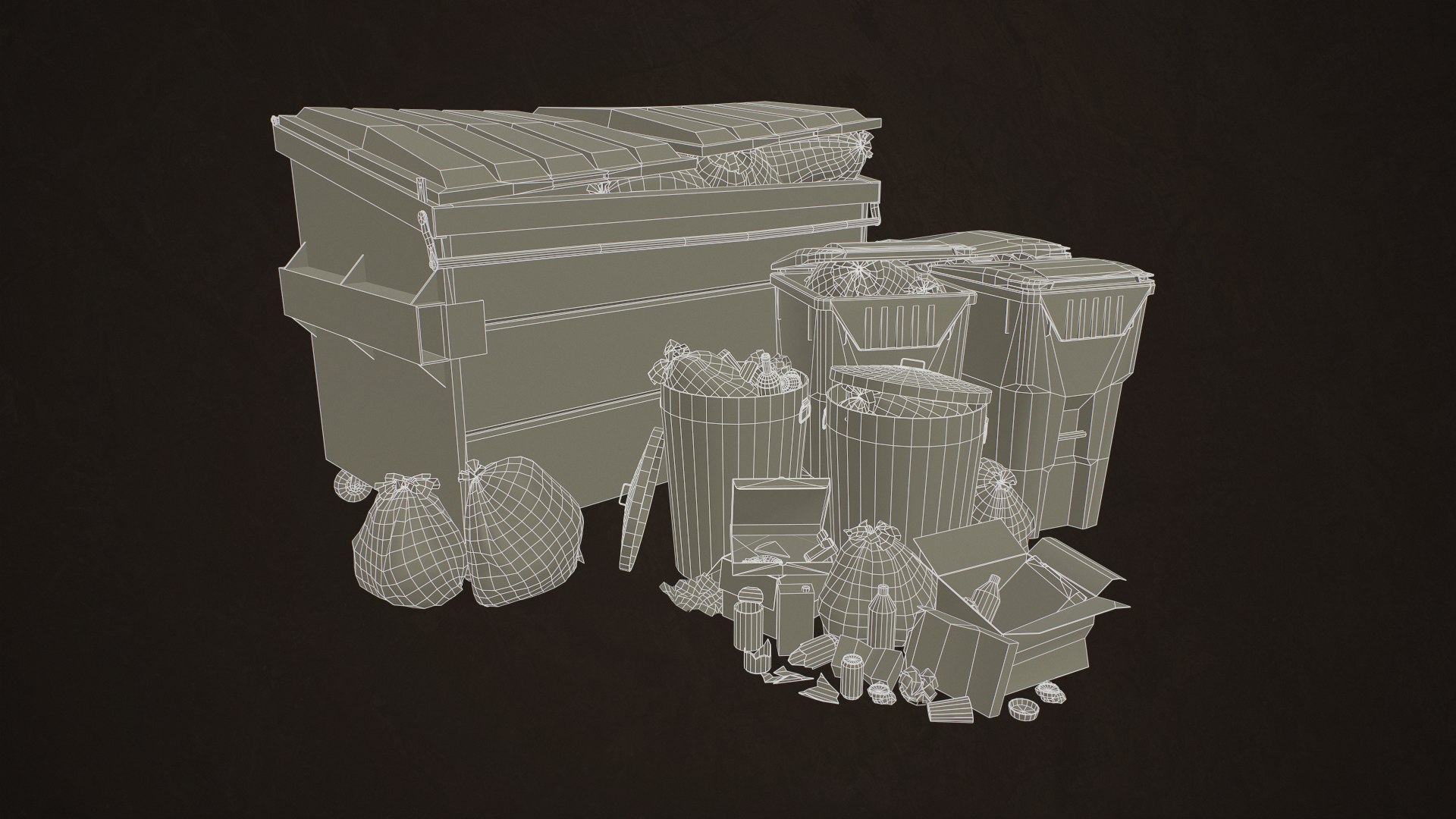3D pack urban trash 3 model https://p.turbosquid.com/ts-thumb/34/NJvEhs/aRvsO24y/urbantrashpack3_wireframe/jpg/1587635258/1920x1080/fit_q87/ee30c2bc527ed70d6a44d05124e80fc7cb497ce7/urbantrashpack3_wireframe.jpg