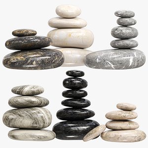 Sea stones for spa 3D model