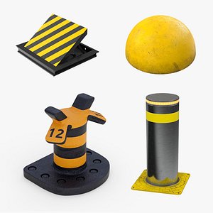3D Bollards Collection 2