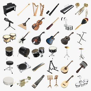 Musical Instrument Large Collection 02 - 38 PBR models