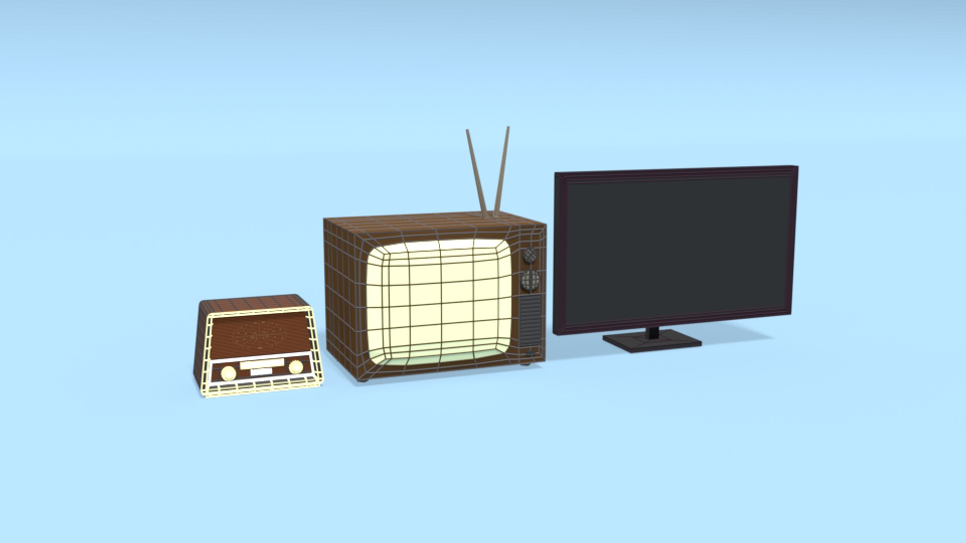 Modern tv retro radio 3D model - TurboSquid 1403552