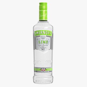 smirnoff lime vodka bottle 3d max