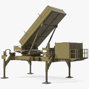 3D Ground Based Mobile Multi Mission Radar Rigged model