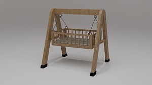 3D Cradle - Rigged Swing Crib
