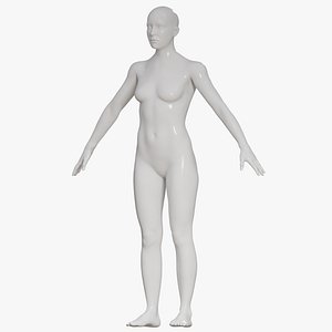 Female mannequin pose 1 PBR
