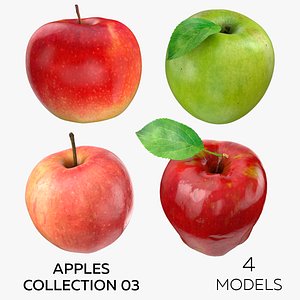 3D model Apples Collection 03 - 4 models