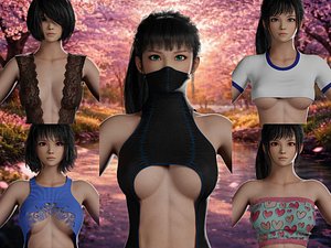 Tia Realistic Female 3D Character Game Ready Rigged PBR model