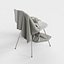 Charles＆Ray Eames的Vitra Eames Plastic DSX椅子用毯子布
