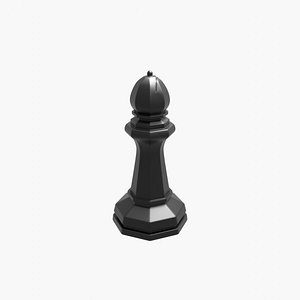 Bishop Chess Coin 3D model