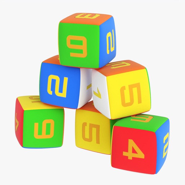 Modelo 3d Cubitos De Bebe Blandos Con Numeros 02 Turbosquid