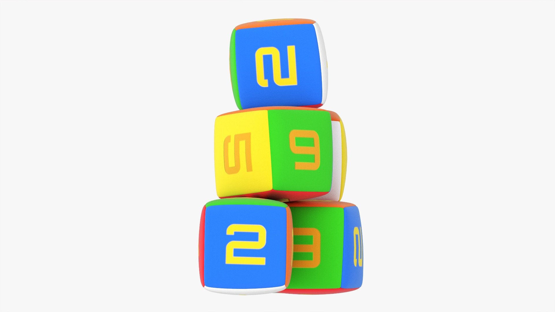 Baby Cubes Soft With Numbers 02 3D Model - TurboSquid 1738733