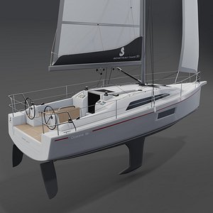 3D BENETEAU OCEANIS YACHT 30 1 3D Yacht PBR model