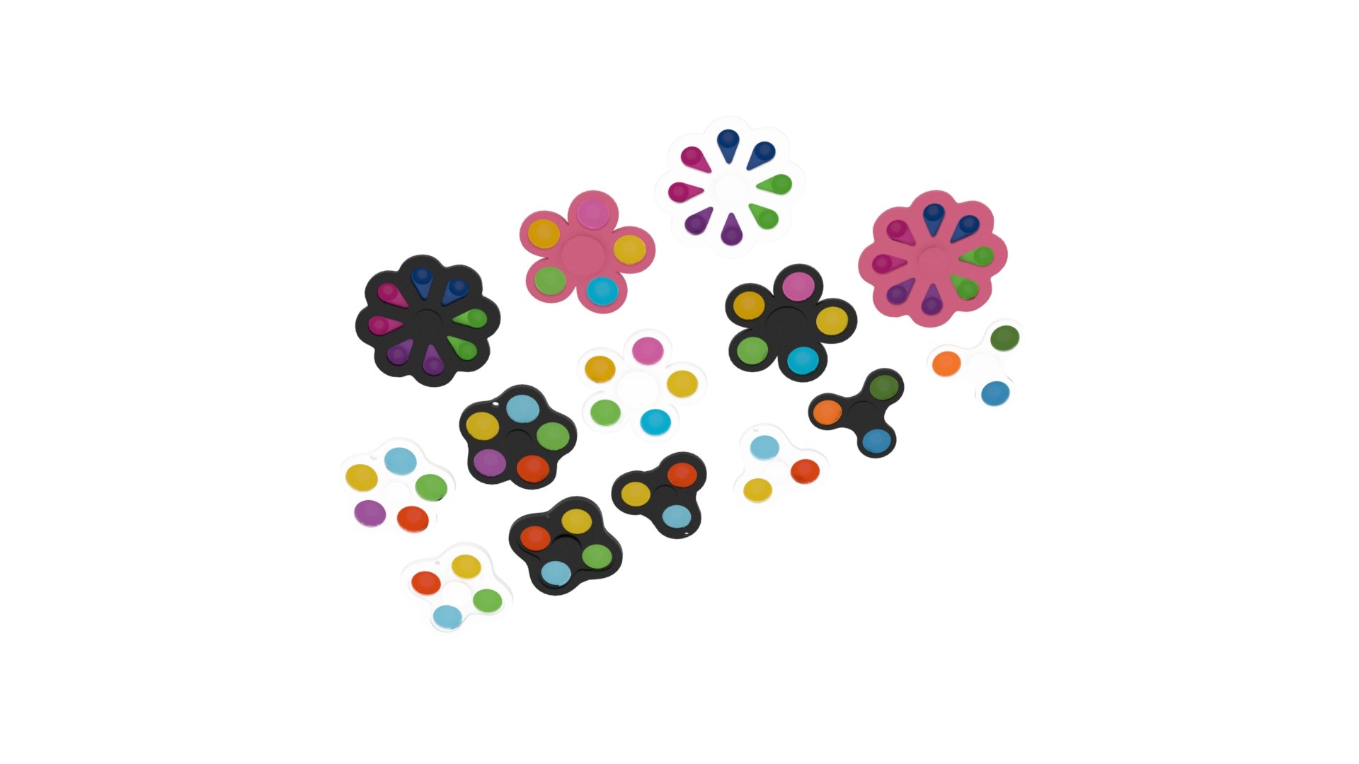 Spinner Simple Dimples Set 3D model - TurboSquid 1764757