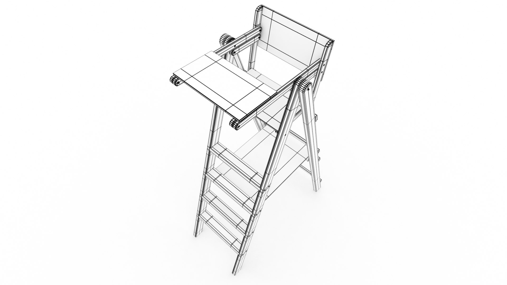3D Model Tennis Umpire Chair 01 - TurboSquid 1836042