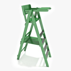 3D model Tennis umpire chair 01