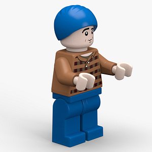 3D Lego Textured and Rigged Minifigure