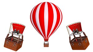 3D Colorful Hot Air Balloon