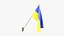 3D Ukrainian Flags and Map Collection V1 model