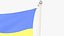 3D Ukrainian Flags and Map Collection V1 model