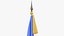 3D Ukrainian Flags and Map Collection V1 model
