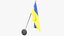 3D Ukrainian Flags and Map Collection V1 model