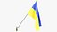 3D Ukrainian Flags and Map Collection V1 model