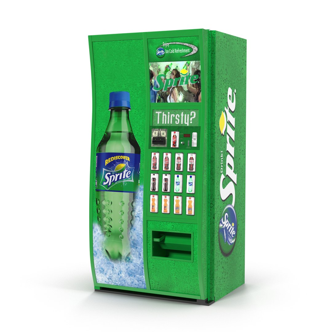 Sprite Vending Machine 3D Model 3D model preview