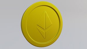 Ethereum Coin 3D model