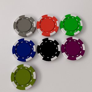 3D model poker chip