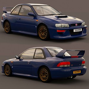 3D subaru impreza wrx sti 22b 1998