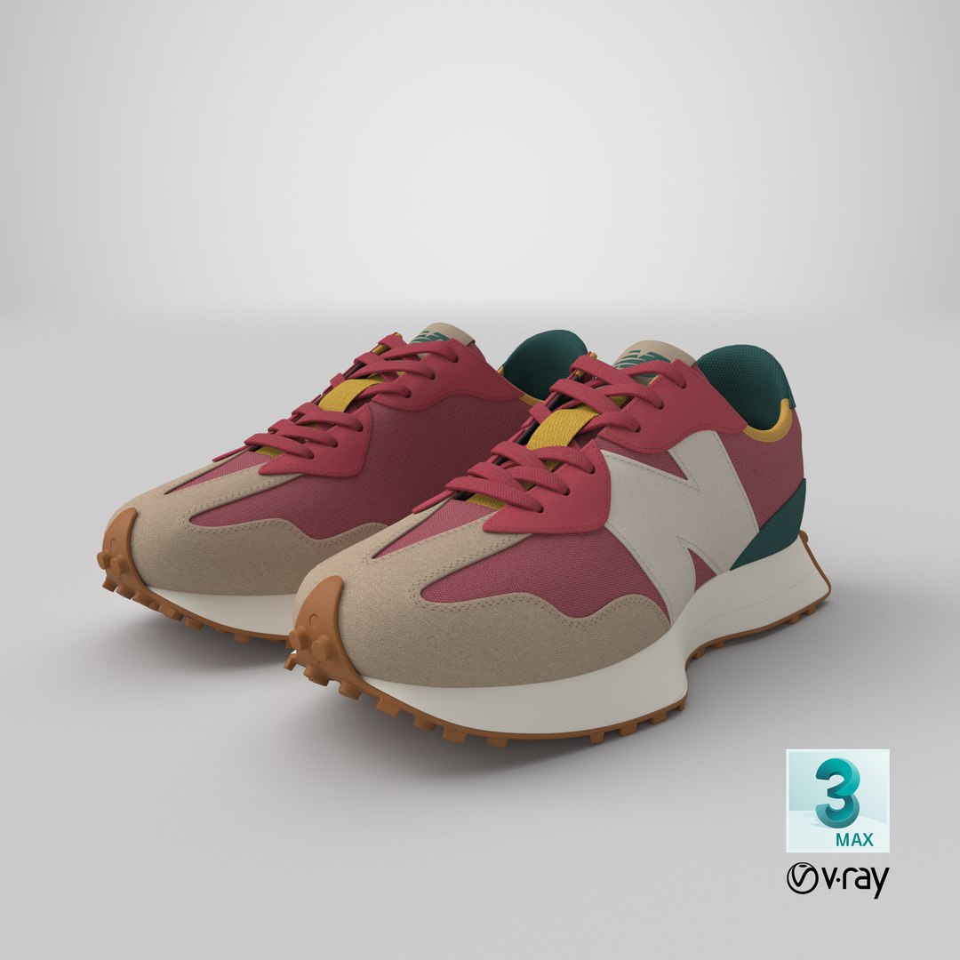 New Balance 327 Pink 3D Model - TurboSquid 1856336