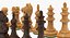 3D model wooden chess pieces figures