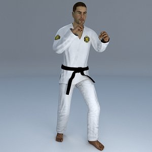Jiu Jitsu Martial Artist Rigged 3D Model