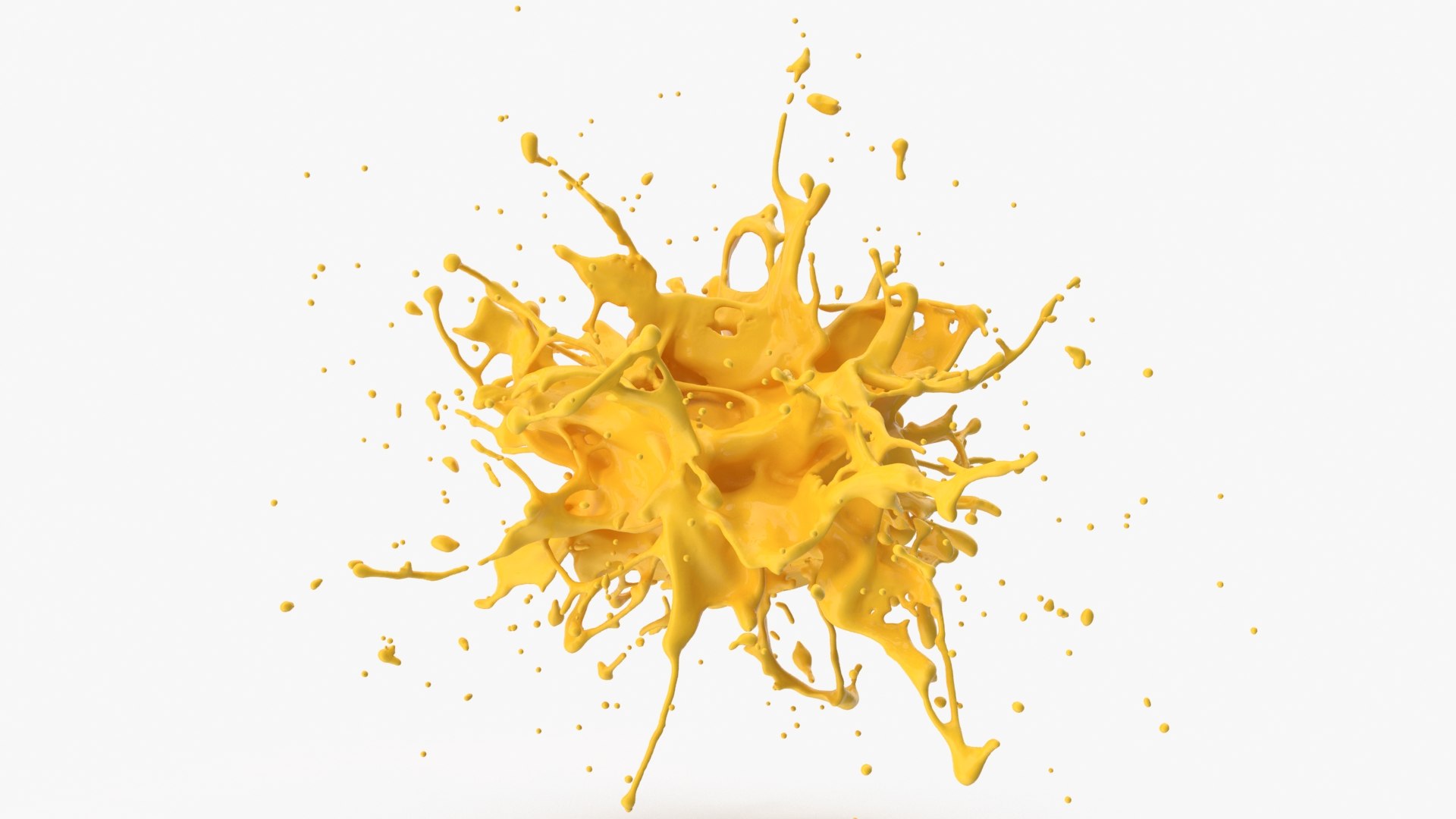 Yellow Splash 17 model - TurboSquid 1872483