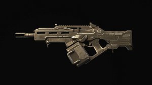3D Rifle SciFi Game Ready - Oldrim