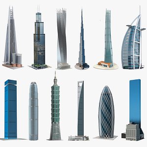 3D Skyscrapers Collection 10 model