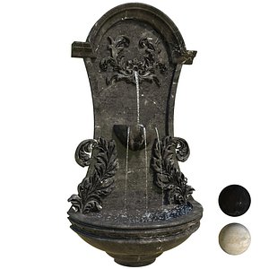 Classic Wall Fountain 01 3D model