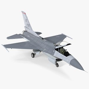 3D Fighter F 16 Fighting Falcon US Air Force With a Pilot Rigged model