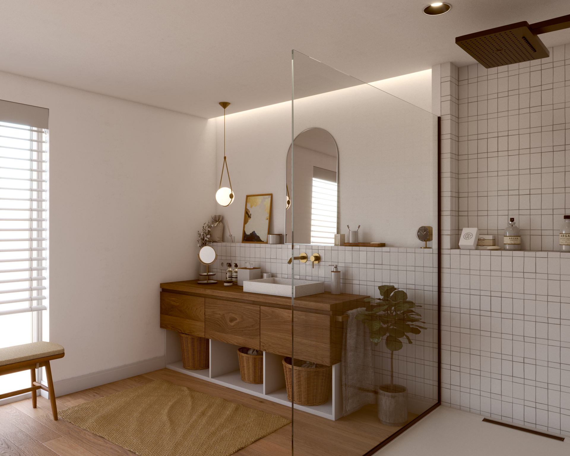 Warm Cozy Bathroom No1 3D model TurboSquid 1868635