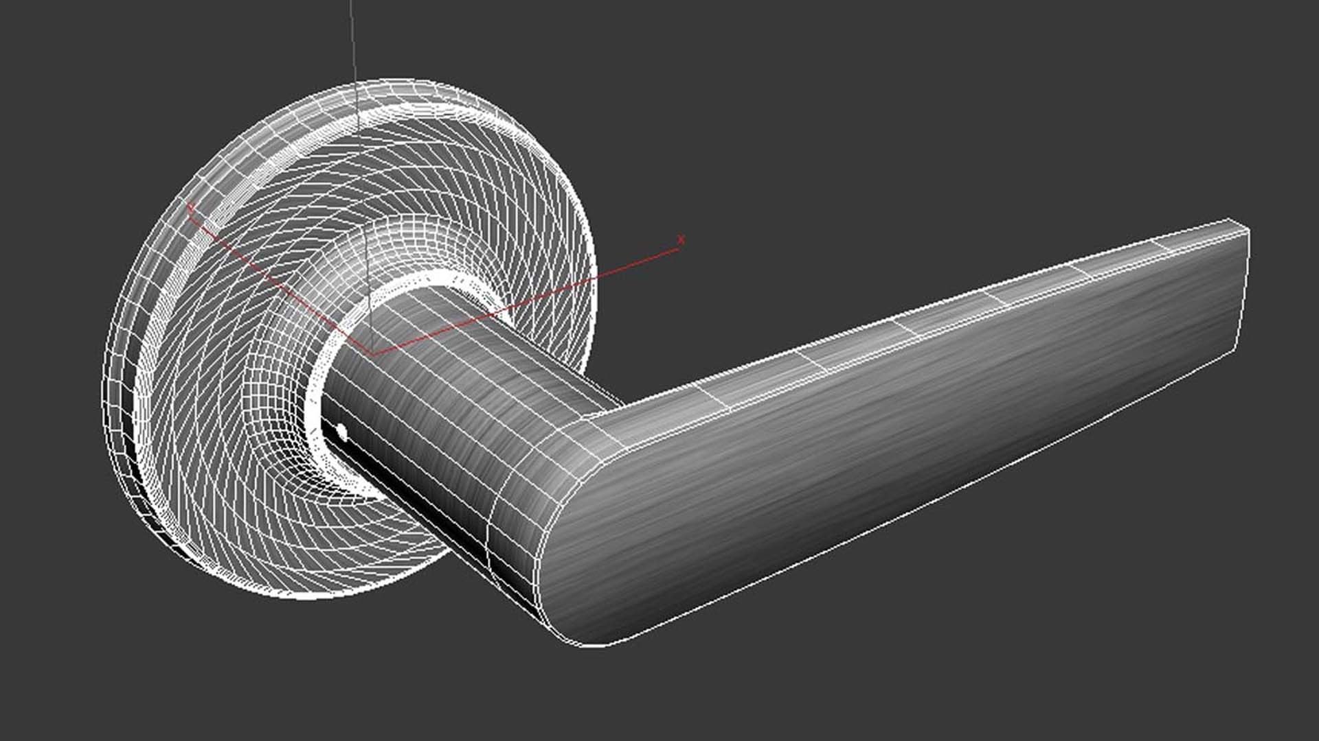 3D Door Handle Winston Passage Levers Satin Chrome TurboSquid 2042881