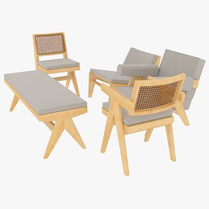 cassina cushions seating 3D model