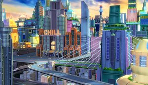 cartoon sci-fi city max