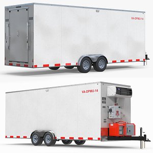 3D Medical Cold Storage Trailer Carrier Kubota Setup