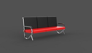 3D Waiting Chair 3D model