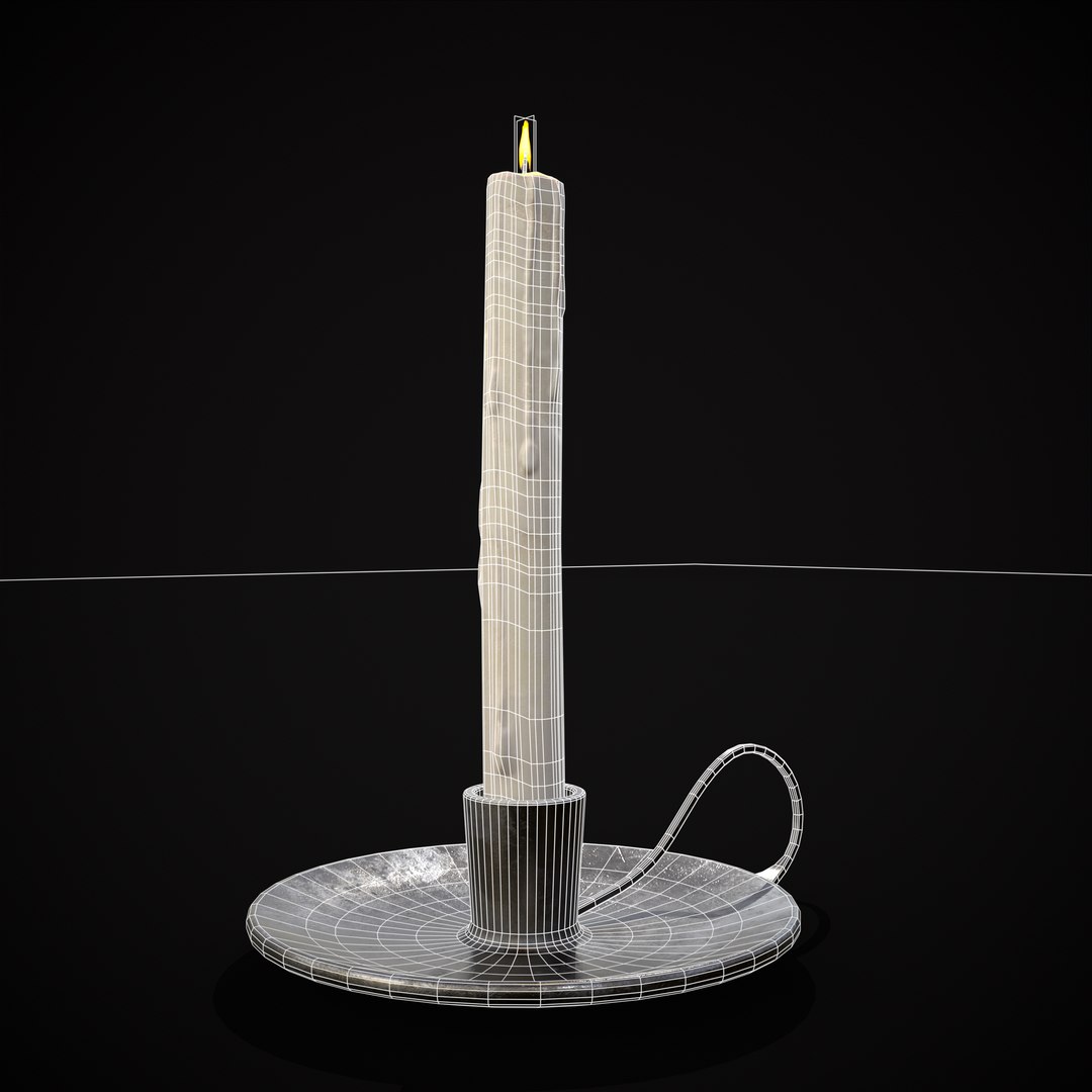 3D Tall Iron Chamberstick - TurboSquid 2097344