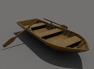 3d row boat model